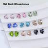 36Pcs 3D Nail Rhinestones, Flat Back Square Heart Drop Shape Wheel, Nail Glitter Gems Decorations for DIY Manicure Cell Phone Decor
