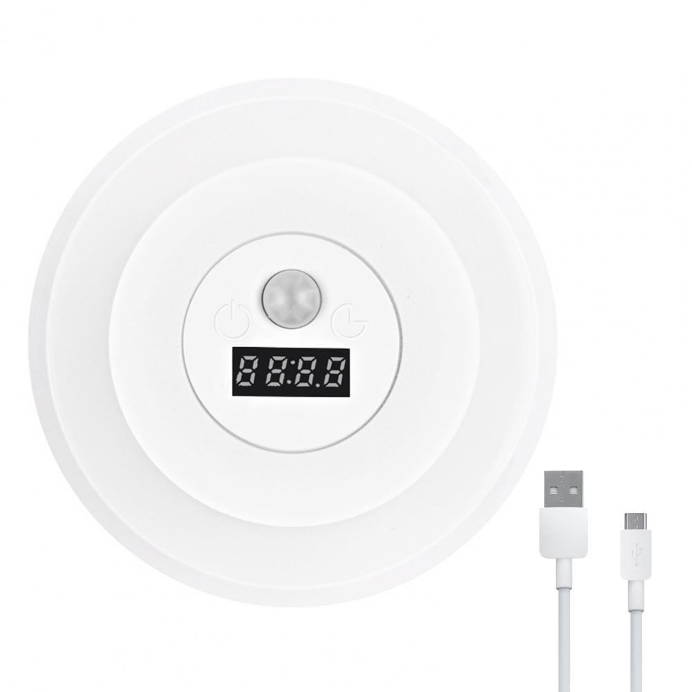 

Adjustable Color Temperature Night Light Dimmable Bedside Lamp Motion Sensor Night Light with Digital Clock Stepless for Bedroom білий
