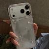 Elegante Custodia in Resina con Perle e Farfalla per iPhone 16/17 Pro Max 15 Pro Copertura Protettiva Lussuosa per Donne