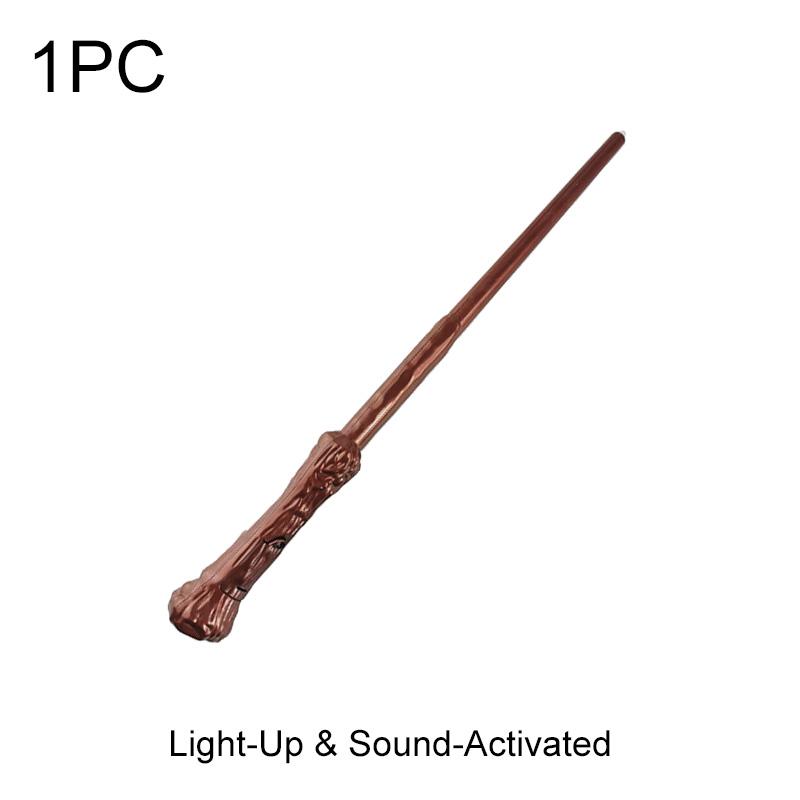 

1/2pcs Magic Wand Sound Illuminating Toys Children s Magic Toy Brown Wizard / Witch Wand For Kids Gifts Party Costume TMZ