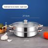 Stainless Steel Double-Layer 28cm Steamer Pot with Handles - Large Capacity for Soups & Hot Pots