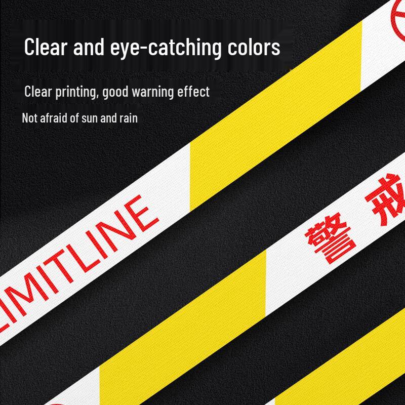 Red and White Safety Warning Barrier Tape