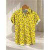 Men's 3D Summer Splicing Yellow Duck Printed Shirt