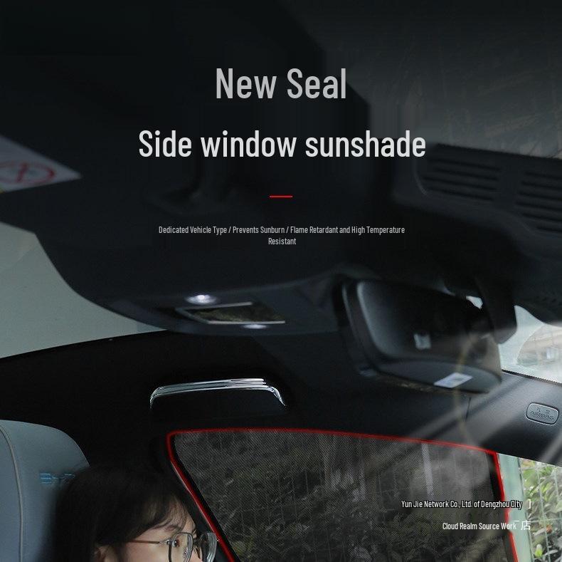 Cloud Realm Sunshade: Heat Insulation Screen for 22-25 Seal EV Front Windshield & Side Windows, Privacy for Car Interiors.