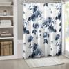 1 Piece Waterproof Floral Shower Curtain Set With Hooks - Machine Washable Polyester Fabric For Bathroom Decoration