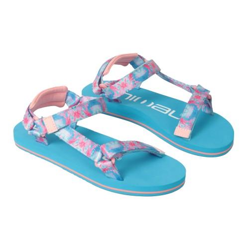 Animal Childrens/Kids Drift Floral Recycled Sandals 12 UK bleu