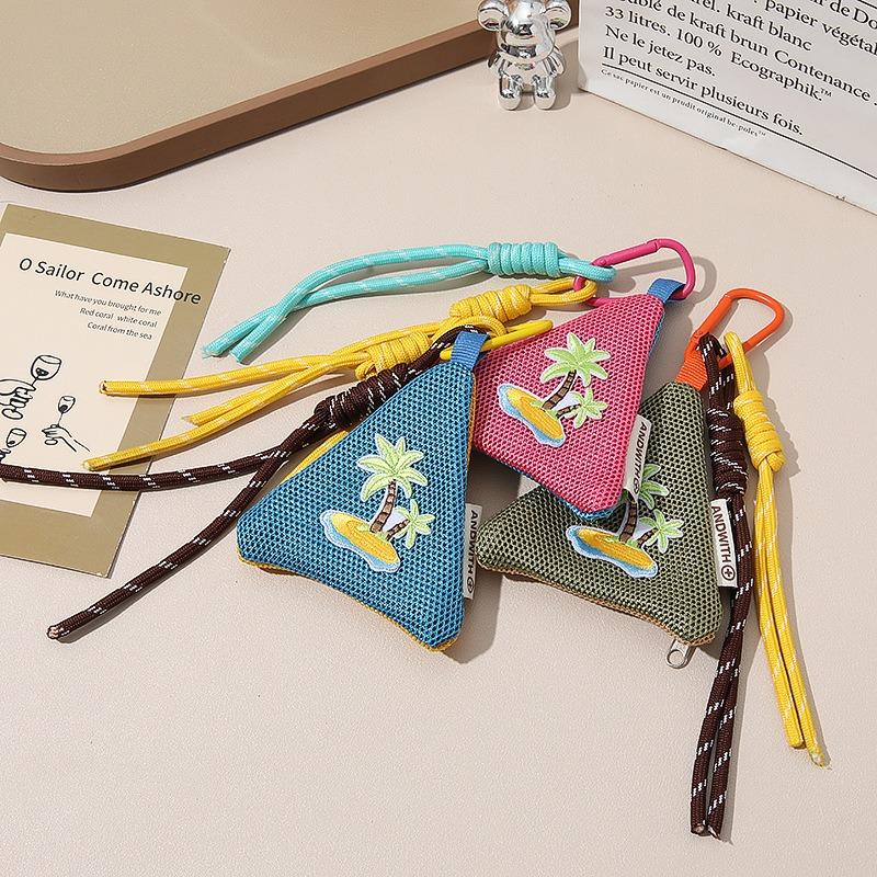 Handmade DIY triangle couple sachet change bag cartoon mosquito-proof key bag earphone bag traditional small and fresh