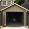 7 X 16ft Halloween Garage Door Cover Large Skeleton Graveyard Hanging Backdrop Door Banner for Halloween Yard Front Porch Wall Decoration