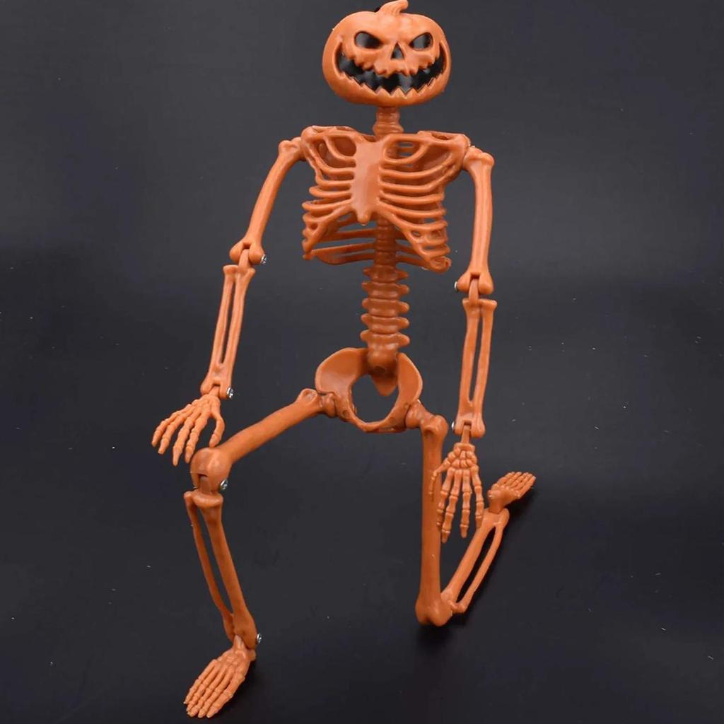 Skeleton Halloween Decoration Halloween Full Body Skeleton Sculpture 2.95Ft Posable Joints Realistic Human Bones For Indoor