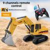 Alloy Wireless Remote-controlled Excavator, Rechargeable Electric Simulation Backhoe, Boy Engineering Vehicle, Toy Vehicle