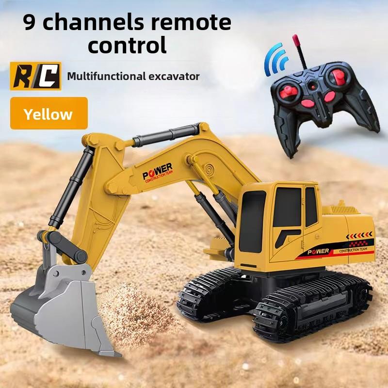 Alloy Wireless Remote-controlled Excavator, Rechargeable Electric Simulation Backhoe, Boy Engineering Vehicle, Toy Vehicle