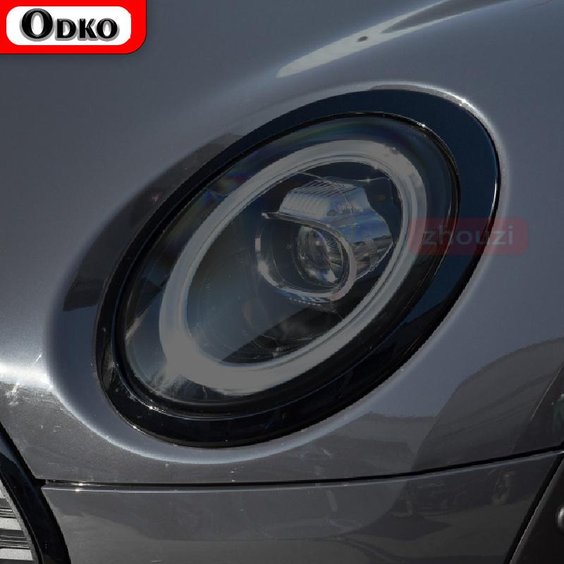 2 Pcs For MINI Clubman F54 JCW Cooper S Car Headlight Tint Black Protective Film Protection Transparent TPU Sticker Accessories