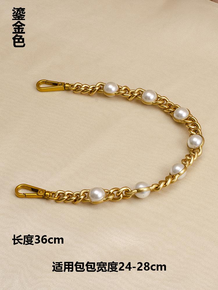 Taschenriemen Perlenkette Metall Gold Schulterkette DIY Taschenkette Mode Ersatzriemen Für Taschen Zubehör 25 50 60 110 120CM