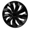4PCS 17 Inch Hubcaps Set Stylish Universal Fit Clip On ABS R17 Wheel Cover Replacement for Most Cars Truck SUV Black