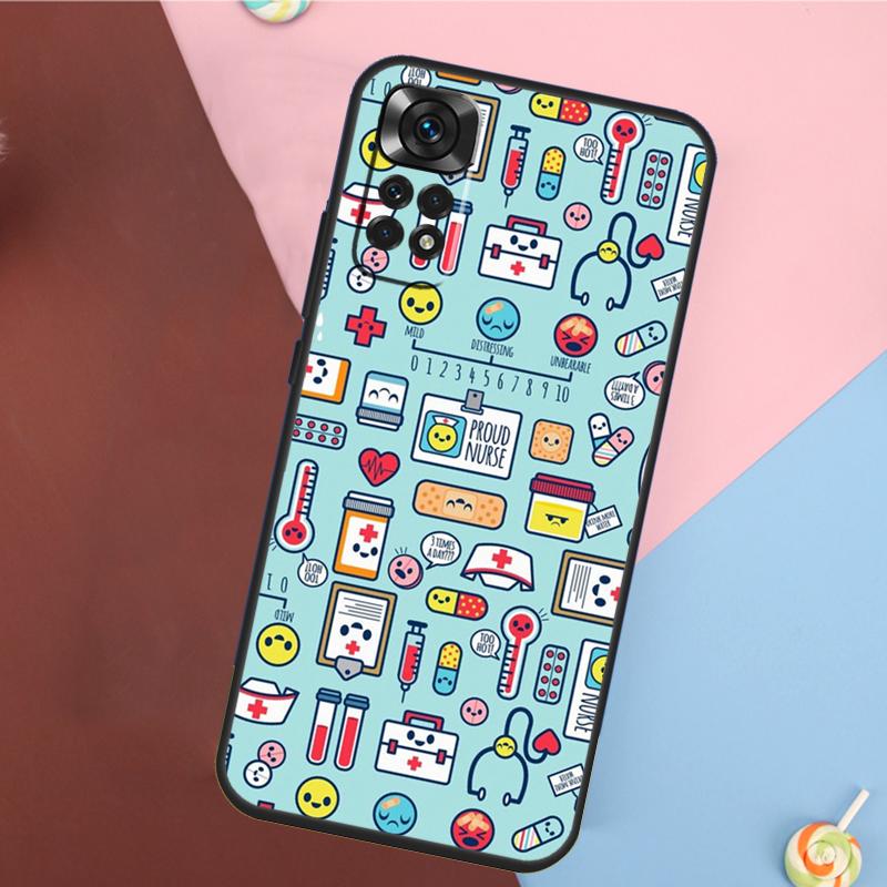 Stethoscope Heart Nursing Nurse Cover For Xiaomi Redmi Note 13 Pro 14 12 11 9 10 9S 10S 11S 12S Redmi 10C 12C 13C 14C Case