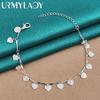 925 Sterling Silver Love Heart Armband För Kvinnor Bröllopsfest Modesmycken