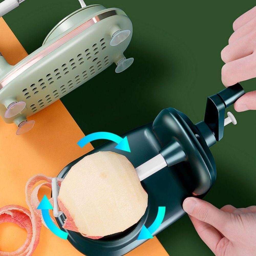 Rotating Hand Crank Fruit Peeler Maunal Automatic Peeler Safe Peeling Machine Pear