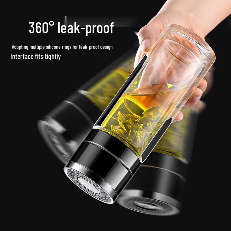 Portable Double-Wall Glass Tea Infuser Bottle