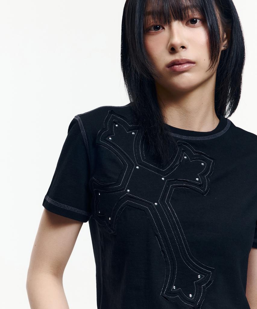 AAKAM Big Patch Cros2 Half Top (Black)