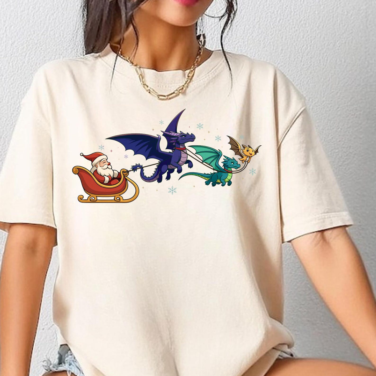 Dragon Sleigh Holiday, Fourth Wing Christmas Tshirt, Dragon Riders Ugly Shirt, Fantasy Christmas Shirt, Dragon Rider, Booktok Fan Merch Gift S