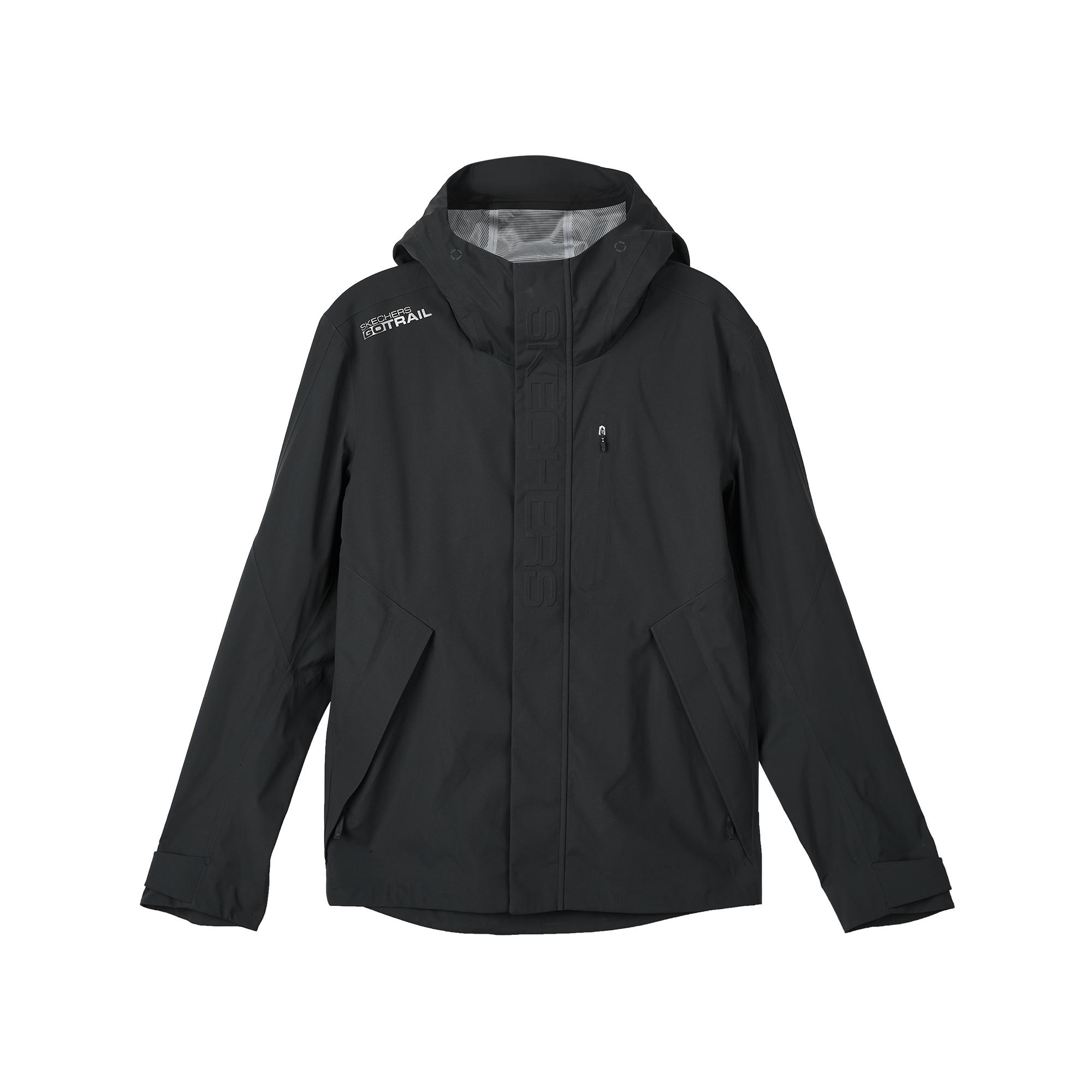 Skechers Fashion Letter Print Woven Hooded Jacket Men Jackets Midnight-Black L323M128-03B6 XS