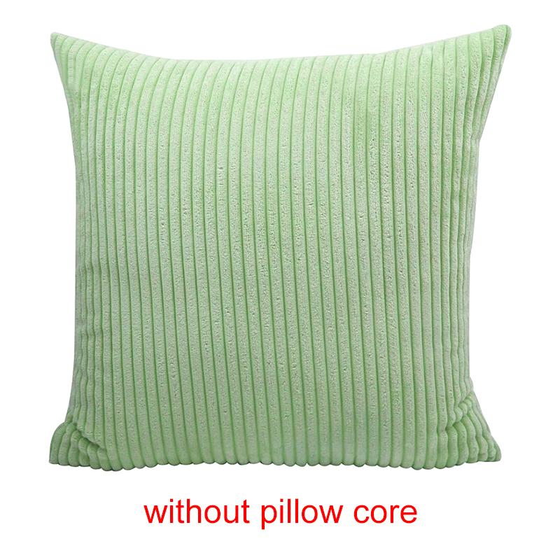 

1Pc Home Decor Supersoft Cushion Cover Bed Corduroy Living Room Decoration Striped Sofa 40X40CM Pillow Case 40*40cm зелёный