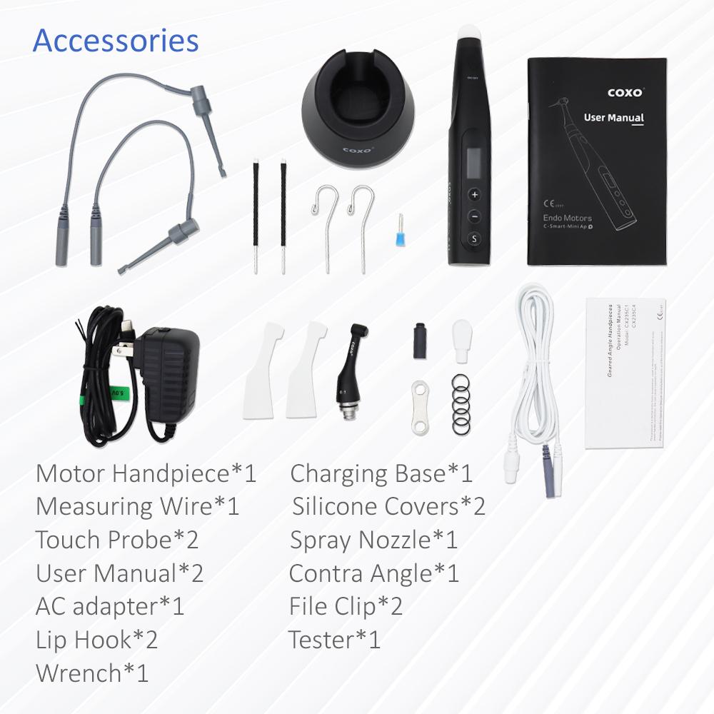 YUSENDENT COXO C-SMART-MINI AP+ Bürstenloser Dental-Endo-Motor Smart mit LED-Lampe 16:1 Standard-Winkelstück mit Apex-Locator (1 verkauft)