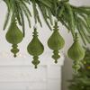 6pcs/Box DIY Crafts Painted Christmas Tree Ornaments Velvet Ball Ornaments  Home Tree Decor