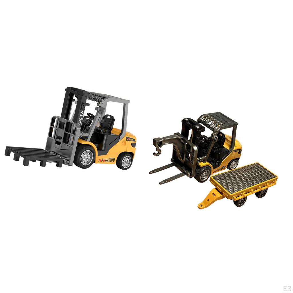 1/64 RC Gabelstapler Baustellenfahrzeug mit Sound Leichtgewichtige Stabile Metallkonstruktion Spielzeug, Mini
