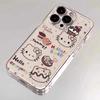 Cartoon Cat Transparent Phone Case for iPhone 13/14 Pro/15/16 Pro Max/17