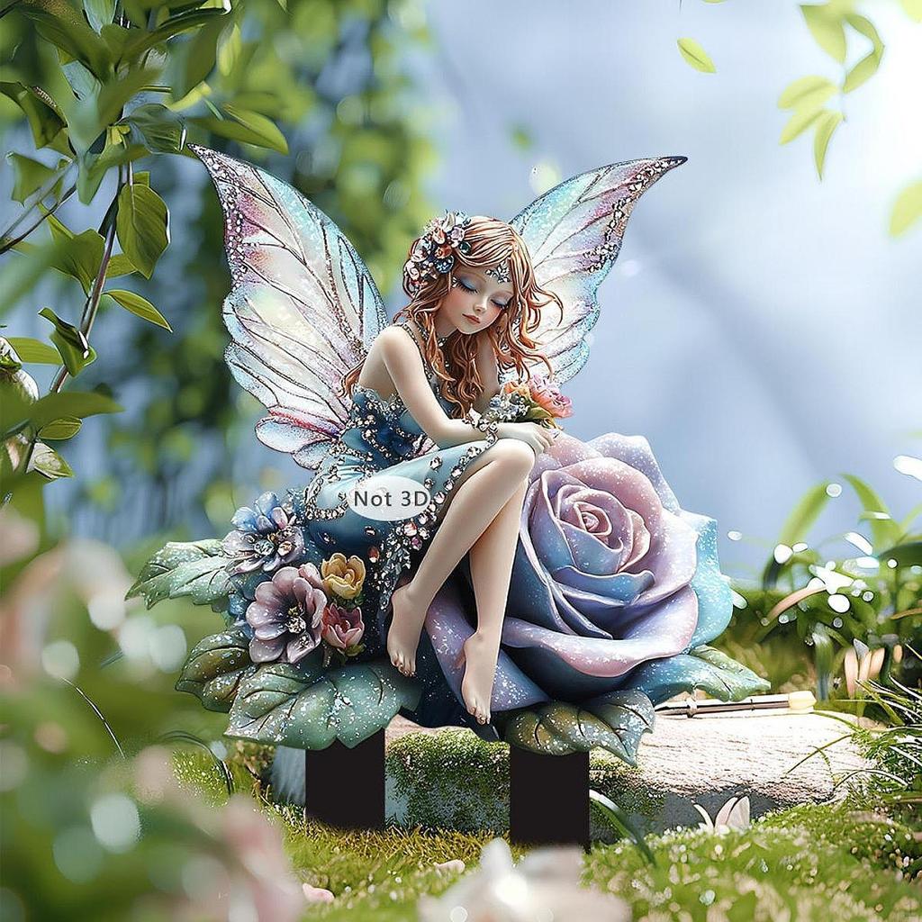 2D Gartenstecker Fee Bodenverbinder für Terrasse und Gartendekoration