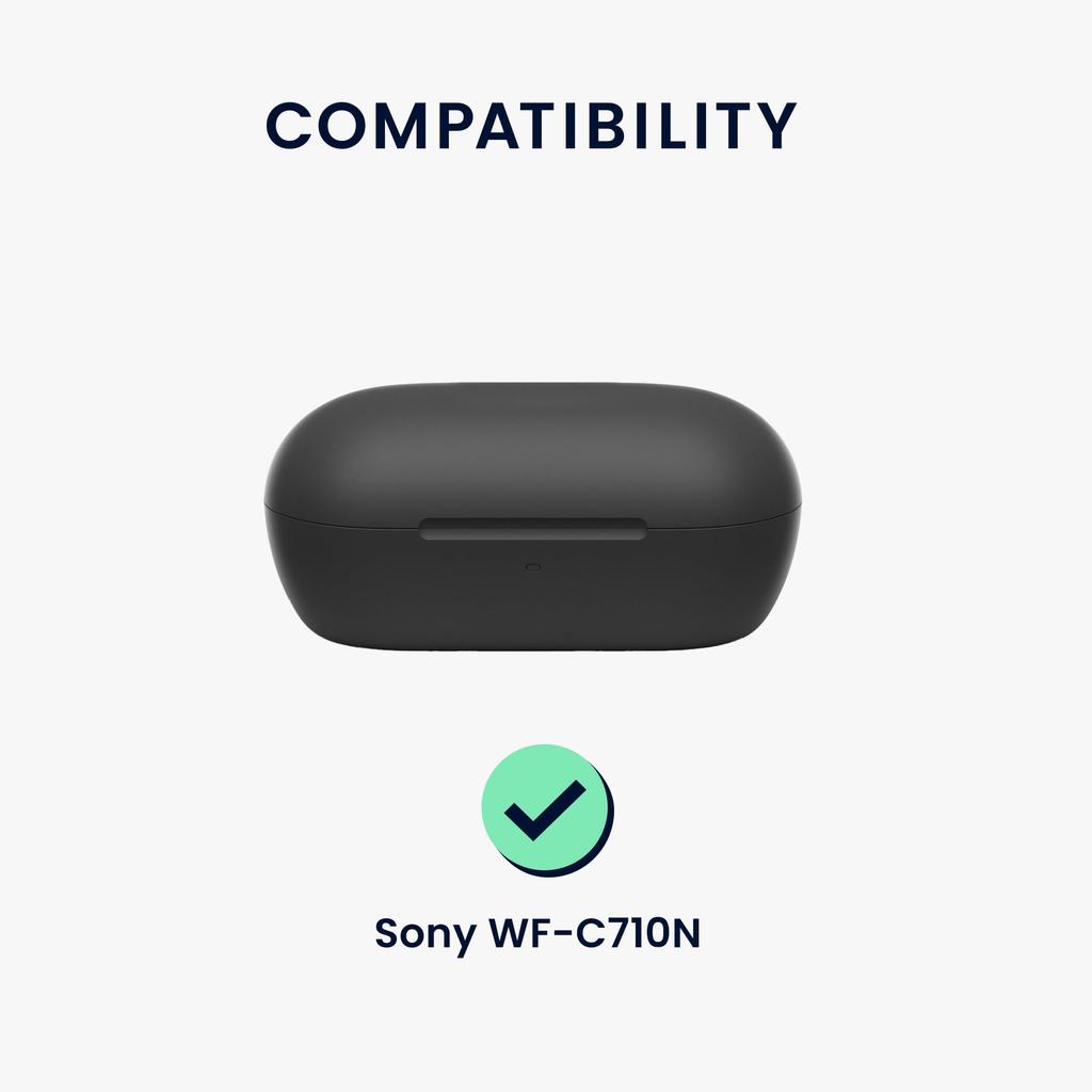 Kwmobile Earphone Case for Sony Wireless Drop Light Blue WF-C710N - Earphones, Silicone, Protection,