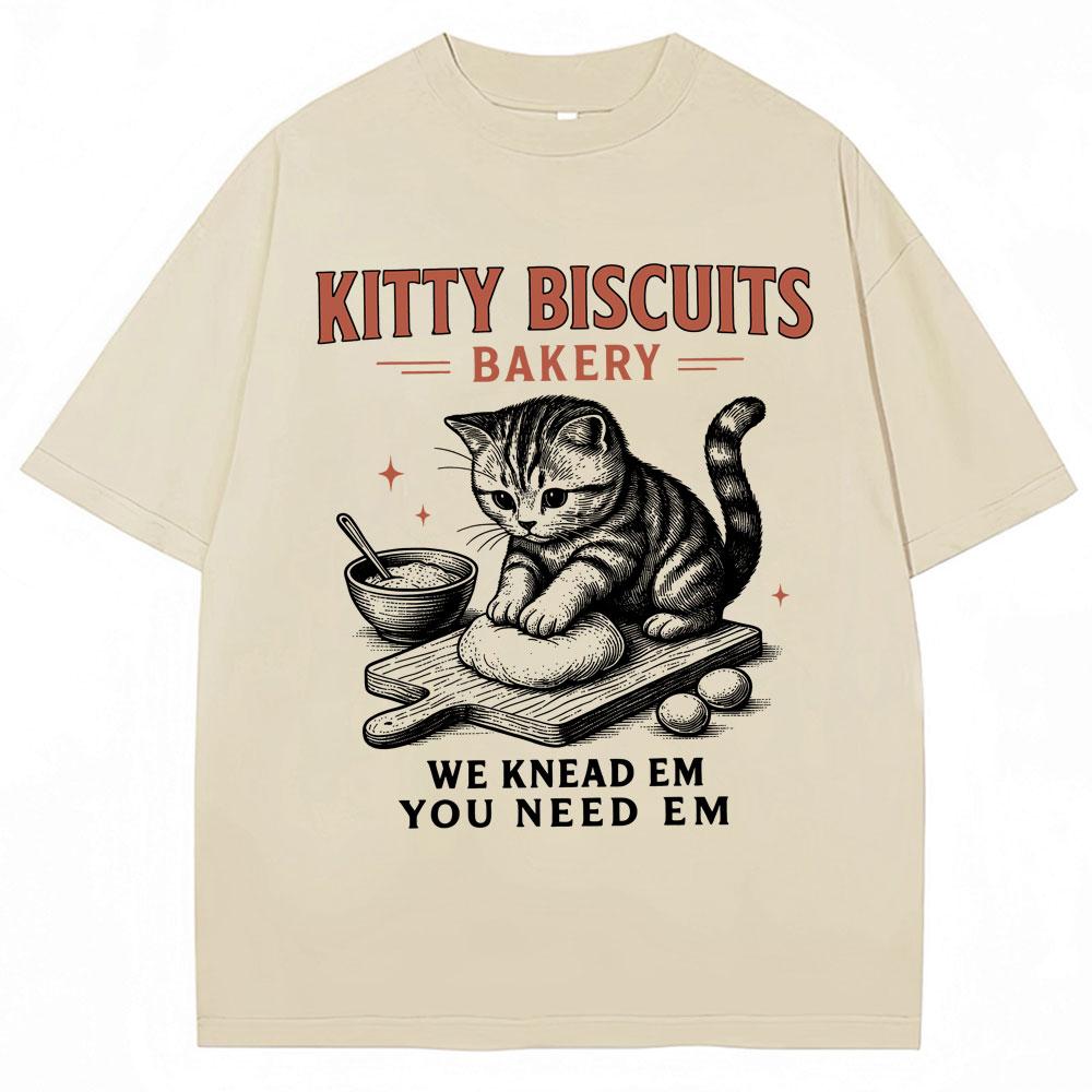 

Funny Kitty Cat Biscuits Meme Graphic Vintage T Shirts Men Women Humor Fashion T Shirt Oversized Cotton Casual T-shirt S