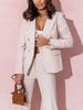 Women's Double-Breasted Blazer Set in Multiple Colors, Formal Two-Piece Suit
