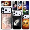 Capa Case for iPhone 17 Air 16 Pro Max 15 Plus 11 13 Mini 14 12 Back Phone Cover Football Soccer Ball Soft