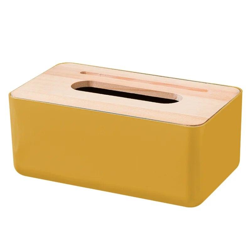 Wooden Tissue Holder Household Tissue Storage Box Detachable Tissue Box Elegant and Simple