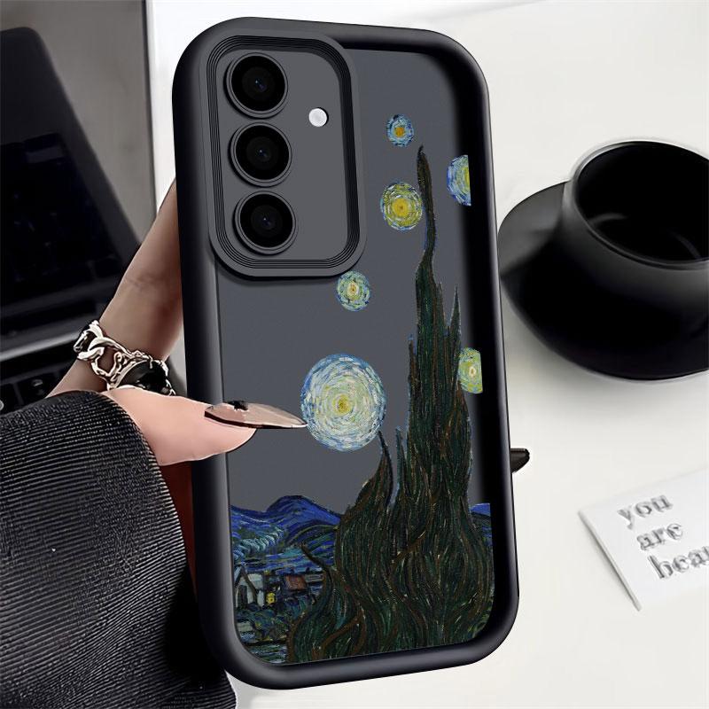 Van Gogh Oil Painting Sunflower Starry Sky Phone Case For Samsung S26 S25 S24 S23 S21 Ultra For Galaxy S25 S24 FE S26 Plus Cover