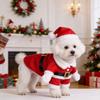 Pet Christmas Costume Set Dogs Cats - Red White Cosplay Outfit Cotton XS To XL