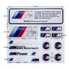 Sun Protection Body Stickers 1pc Motorcycle Modification Decoration For BMW M Performance E36 E46 E60 E90 E91 E92 E93 F30 F20 cyhk37