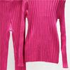 Lässiges Mode-Set Damen Frühling Neu Eng Sexy Strickpullover Hose Zweiteiliges Set Trendy