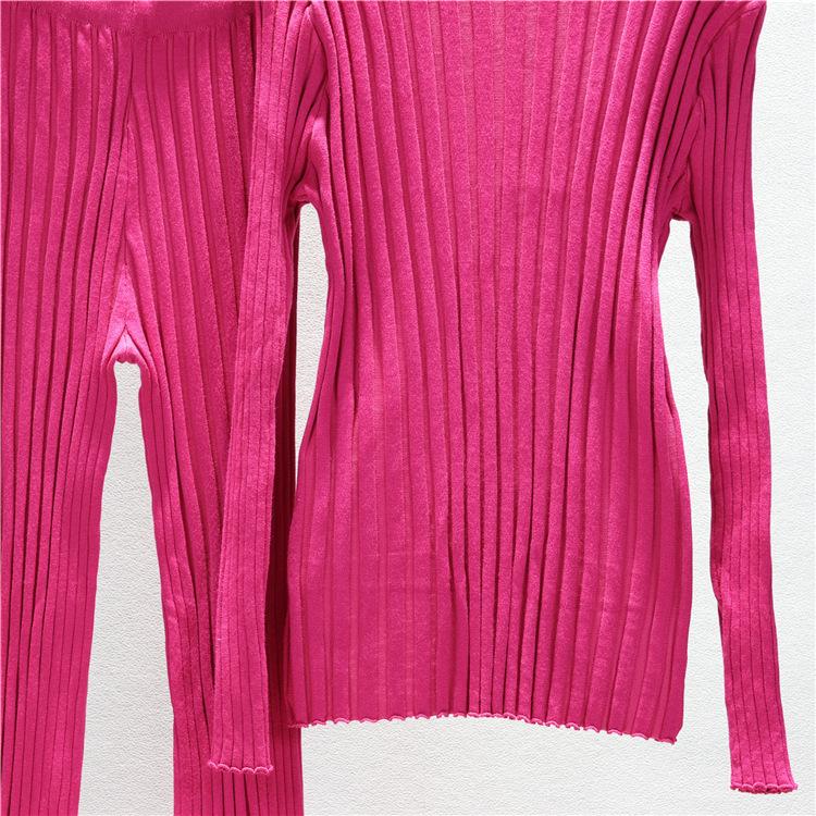 Lässiges Mode-Set Damen Frühling Neu Eng Sexy Strickpullover Hose Zweiteiliges Set Trendy