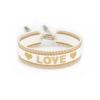 European-American Woven Women's Bracelet: Embroidered Letter, Alloy Bell, Handmade Tassel Wristband.