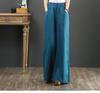 Sixteen Colors Multi-color High Waist Wide-Leg Linen Cotton Korean Style Women's Pants, Spring/Summer, Plus Size, Floor-Length, Straight Leg.