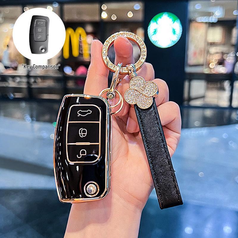 Ford 09-13 Classic Focus Fiesta Key Case, 16/18 EcoSport Old Model Key Bag