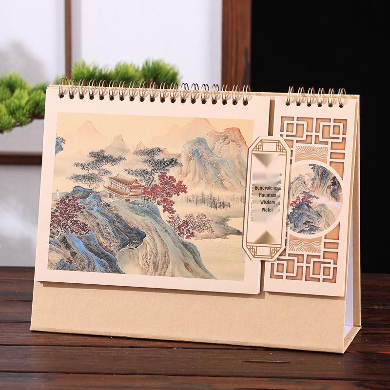 2026 Chinese Style Year of the Horse Red Desk Calendar – Creative Cut-out Design