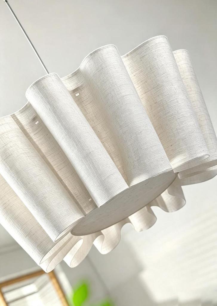 Nordic Wabi-Sabi Vintage Fabric Pendant Light for Bedroom, Living Room, Restaurant, or Tea Room.