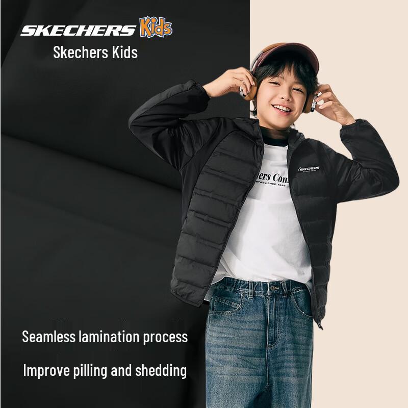 Skechers Unisex Kids' Stain-Resistant Hooded Down Jacket P425K045