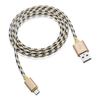 Type-C to Apple Plaid Woven Data & Charging Cable for Android Smartphones