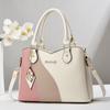 Handbag with Patchwork and Contrasting Colors, Single Shoulder Crossbody Bag, Fashionable Large Bag