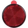 JET INOUE Reflector, Round, 2.4 In (60 Mm) with E Mark, Double-Sided Tape Fixed Type, Red, Black Base